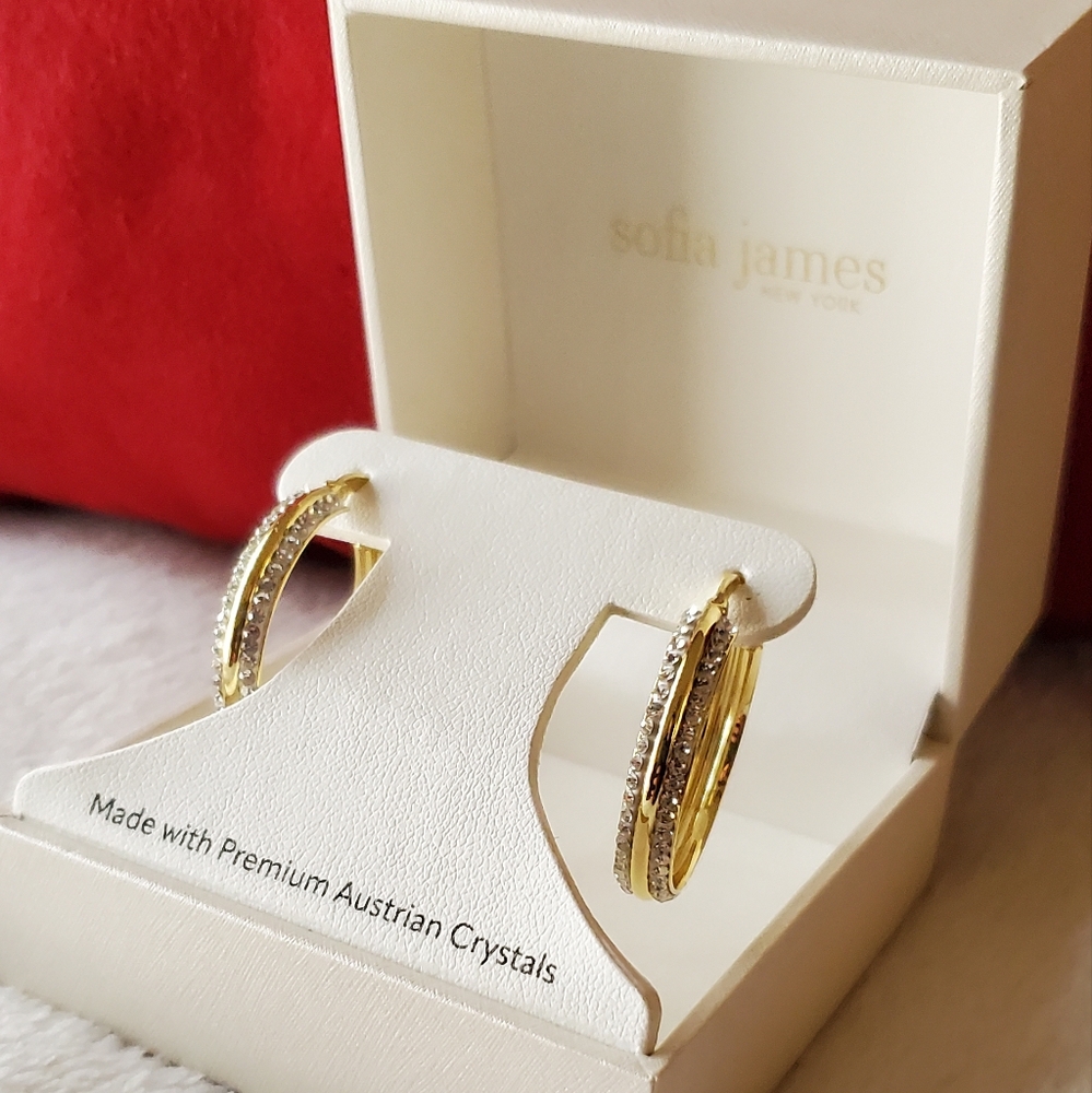 Sofia James Earrings Austrian Crystals NEW